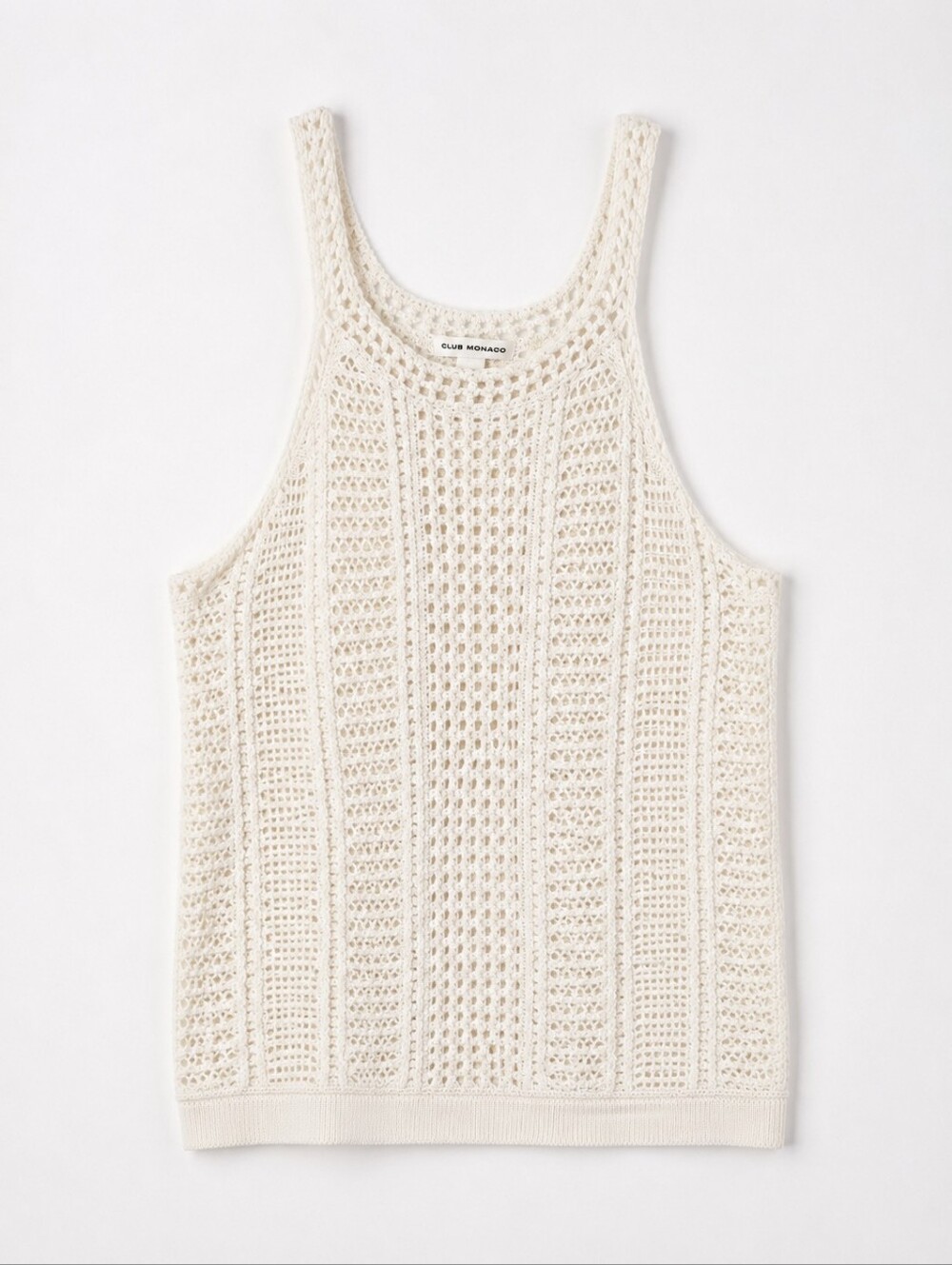 Club Monaco Crochet White Tank Size M